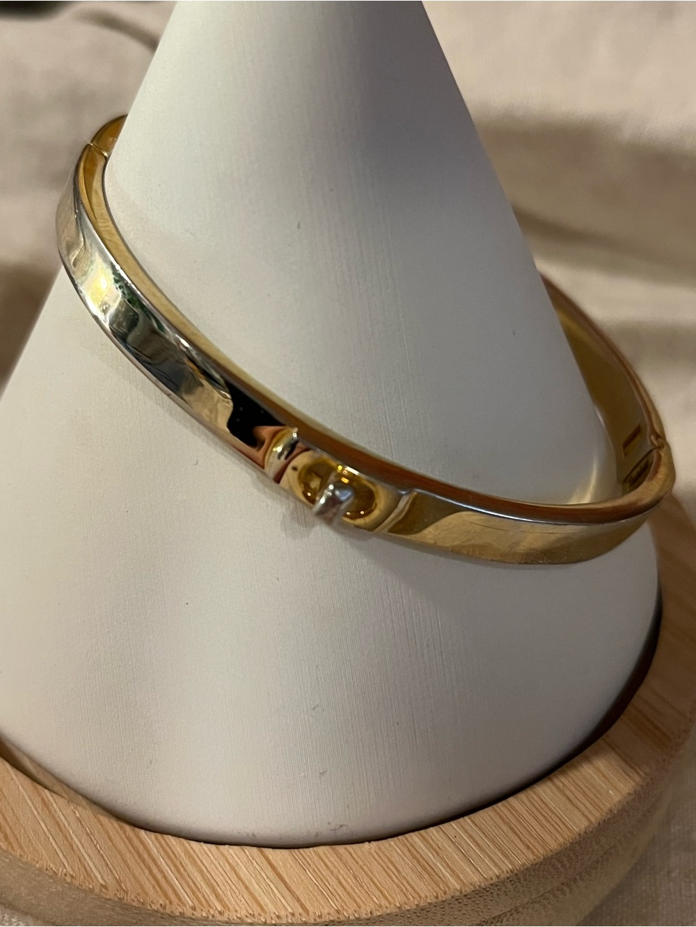 Michael Kors Gold-Tone Hinged Bangle with Knot Accent